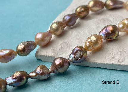 9-11x12-14 mm AAA Rare Mixed Natural Mauve Pink Baroque Pearl Genuine Quality Teardrop Edison Pearl With Iridescent Color #P2603