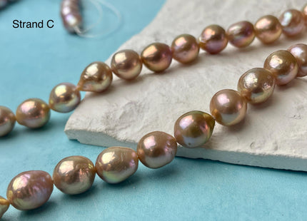 10-11x11-13 mm AAA Rare Mixed Natural Mauve Pink Baroque Pearl Genuine Quality Edison Pearl With Iridescent Color #P2604
