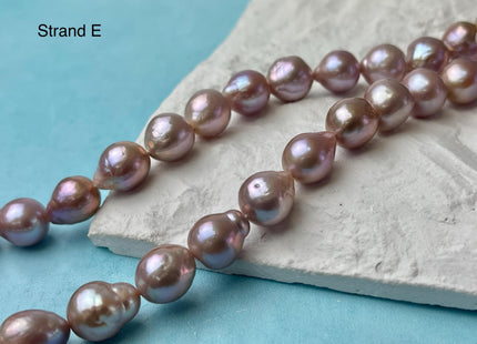 10-11x11-13 mm AAA Rare Mixed Natural Mauve Pink Baroque Pearl Genuine Quality Edison Pearl With Iridescent Color #P2604