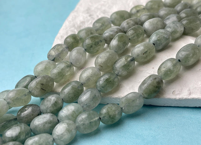 7x11 mm Green Color Dyed Jade Gemstone Beads Green Jade Color Pebble Nugget Shape Loose Beads 15.5 Inches Strand #4483