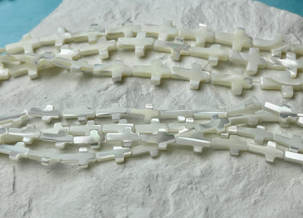 7x10mm 7x12mm 12x16mm Cross Shape Natural Mother of Pearl Gemstone Beads Genuine MOP Gemstones Loose Beads 15.5 Inches Strand #4490