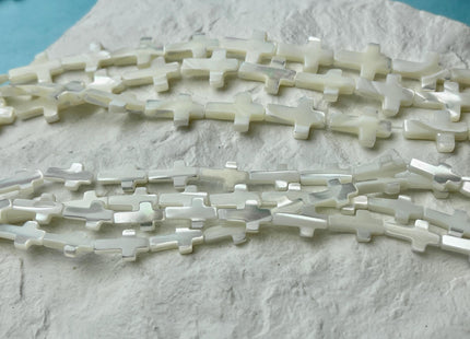 7x10mm 7x12mm 12x16mm Cross Shape Natural Mother of Pearl Gemstone Beads Genuine MOP Gemstones Loose Beads 15.5 Inches Strand #4490