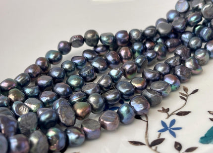 7-8 mm Peacock Color Freshwater Nugget Pearl Beads Genuine Freshwater Pearl #349