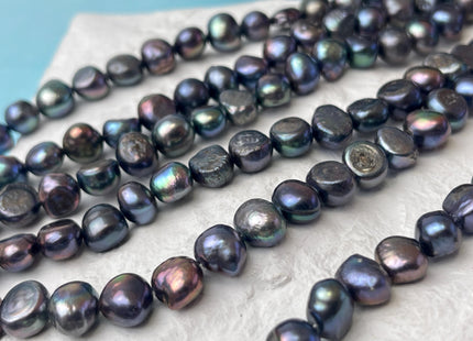 7-8 mm Peacock Color Freshwater Nugget Pearl Beads Genuine Freshwater Pearl #349