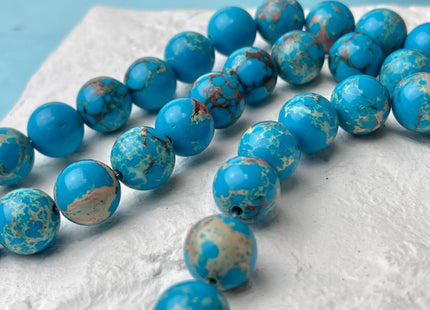 4mm 6mm 8mm 10mm Smooth Round Impression Jasper Gemstone Beads Snake Skin Blue Color Jasper Loose Beads 15.5 Inches #4495