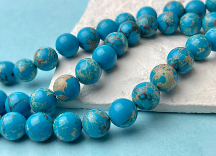 4mm 6mm 8mm 10mm Smooth Round Impression Jasper Gemstone Beads Snake Skin Blue Color Jasper Loose Beads 15.5 Inches #4495