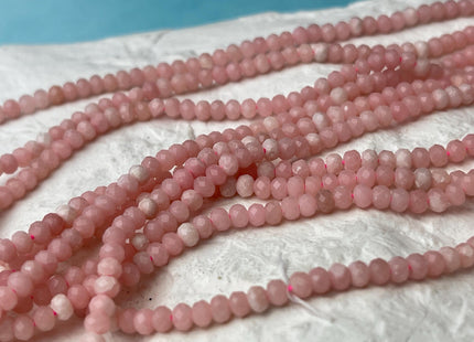 2x3mm 3x4mm Faceted Rondelle Tiny Pink Opal Gemstone Beads 15.5 Inches Strand #4499