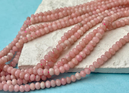 2x3mm 3x4mm Faceted Rondelle Tiny Pink Opal Gemstone Beads 15.5 Inches Strand #4499