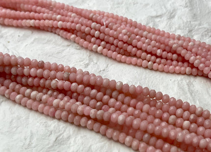 2x3mm 3x4mm Faceted Rondelle Tiny Pink Opal Gemstone Beads 15.5 Inches Strand #4499