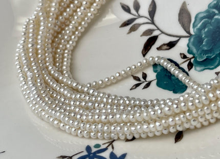 2x3 mm AAA Natural White Pearl Small Button Potato Freshwater Pearl Beads Genuine High Luster Seed Pearl #822