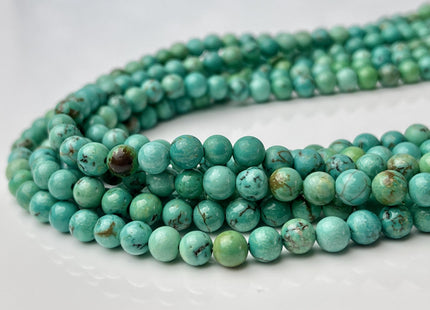 4mm 6mm 8mm 10mmSmooth Round Turquoise Gemstone Beads 15.5 Inches Strand #4464