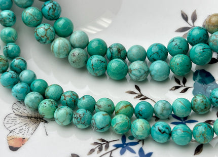 4mm 6mm 8mm 10mm Smooth Round Turquoise Gemstone Beads 15.5 Inches Strand #4464