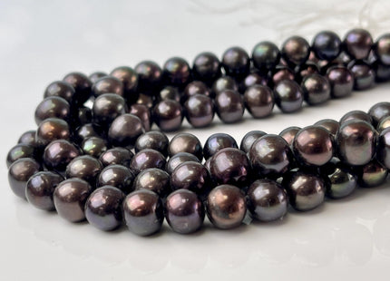 9-10mm OR 11-12 mm Dark Peacock Potato Freshwater Pearl Beads Genuine Pearl Beads Peacock Freshwater Pearls Cultured Freshwater Pearls #534