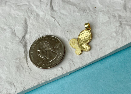 Butterfly Design Charm for Necklace Jewelry Making, 18K Gold Filled and Silver Charm Pendant, Antique Butterfly Charms, One Piece #CR0073