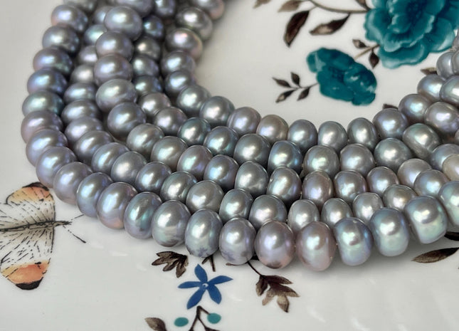 9mm AAA Pinkish Gray Color Round Button Freshwater Pearl Beads Genuine High Luster Smooth Freshwater Button Pearls #P2641