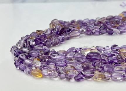6-10x7-12 mmNatural Purple Yellow Color Ametrine Gemstone Irregular Nugget Beads Genuine Ametrine Irregular Nugget Gemstone Beads #4473