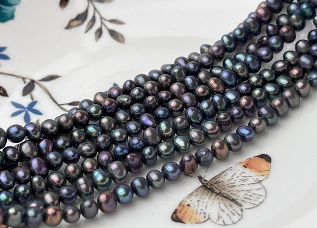 5 mm AA Peacock Potato Nugget Freshwater Seed Pearls Genuine Peacock Tiny Nugget Pearls #P2650
