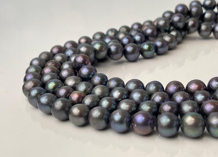 9-10 mm AA Peacock Semi Round Freshwater Pearls, Genuine Peacock Freshwater Pearls #1323
