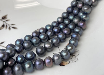 9-10 mm AA Peacock Semi Round Freshwater Pearls, Genuine Peacock Freshwater Pearls #1323
