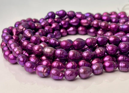 7-8x8-9 mm Dark Purple Pink Baroque Freshwater Pearl Beads Genuine Dark Purple Pink Color Baroque Freshwater Pearls 47-48 Pieces #P2569