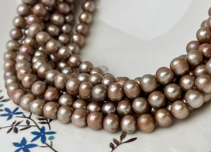 6.5-7 mm Beige Champagne Color Potato Freshwater Pearl Beads Genuine Freshwater Pearl Beads 60 Beads #P2586