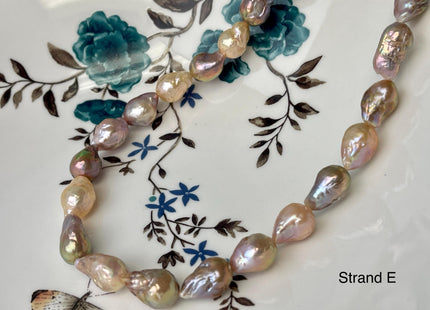 9-11x12-14 mm AAA Rare Mixed Natural Mauve Pink Baroque Pearl Genuine Quality Teardrop Edison Pearl With Iridescent Color #P2603
