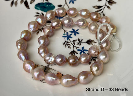 9-11x12-14 mm AAA Rare Mixed Natural Mauve Pink Baroque Pearl Genuine Quality Teardrop Edison Pearl With Iridescent Color #P2603
