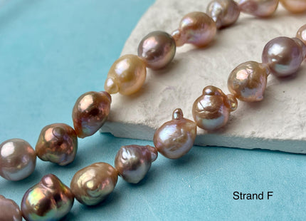 9-11x12-14 mm AAA Rare Mixed Natural Mauve Pink Baroque Pearl Genuine Quality Teardrop Edison Pearl With Iridescent Color #P2603