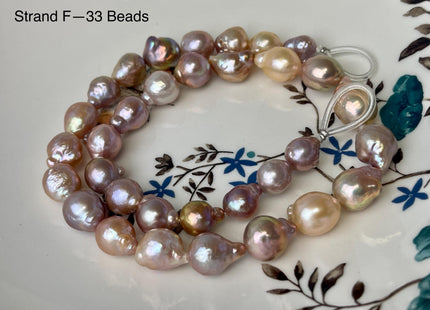 9-11x12-14 mm AAA Rare Mixed Natural Mauve Pink Baroque Pearl Genuine Quality Teardrop Edison Pearl With Iridescent Color #P2603