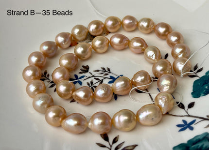 10-11x11-13 mm AAA Rare Mixed Natural Mauve Pink Baroque Pearl Genuine Quality Edison Pearl With Iridescent Color #P2604