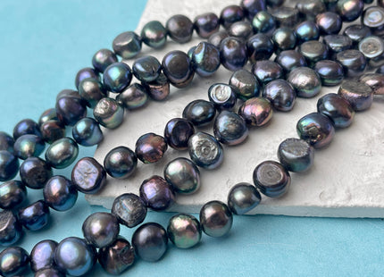 7-8 mm Peacock Color Freshwater Nugget Pearl Beads Genuine Freshwater Pearl #349