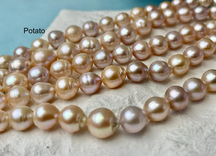8-10 mm Natural Pink Edison Baroque Freshwater Pearl Beads Genuine Tear Drop Shape Small Edison Pearls #P2606