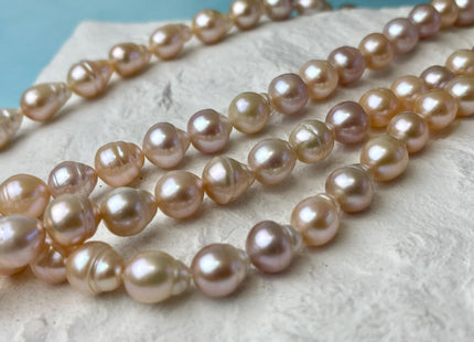 8-10 mm Natural Pink Edison Baroque Freshwater Pearl Beads Genuine Tear Drop Shape Small Edison Pearls #P2606