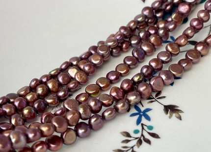 6 mm AAA Dusty Rose Color Nugget Shape Freshwater Pearl Beads Genuine High Luster Freshwater Pearls #1763