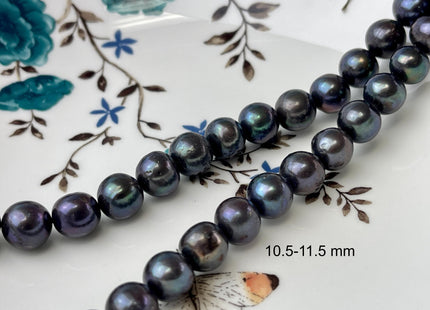 10mm 11mm AA Raimbow Peacock Color Freshwater Semi Round Pearls Genuine Freshwater Potato Pearl Beads #P2657