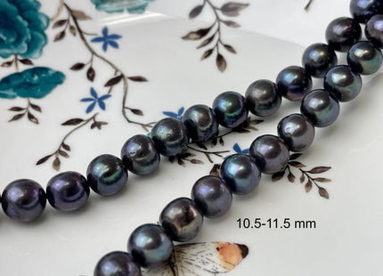 10mm 11mm AA Raimbow Peacock Color Freshwater Semi Round Pearls Genuine Freshwater Potato Pearl Beads #P2657