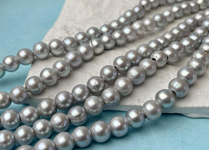 9 mm AAA Large Hole Gray Color Round Freshwater Pearl Beads Hole Size 3.0mm Genuine Freshwater Pearl Beads #P2645