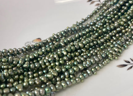 4x6-7 mm Peanut Shape Olive green Color Top Drilled Freshwater Pearl Beads Genuine Small Freshwater Pearls #P2611