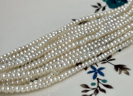 2x3 mm AAA Natural White Pearl Small Button Potato Freshwater Pearl Beads Genuine High Luster Seed Pearl #822