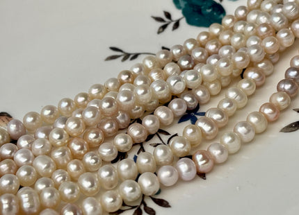 4.5-5 mm Mixed Natural White Pink Potato Freshwater Pearl Beads Genuine Freshwater Pearl #P2612