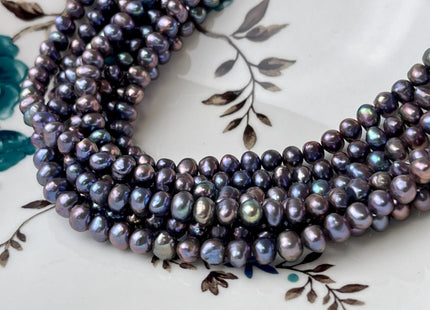 5 mm Rainbow Peacock Color Freshwater Potato Pearl Beads Genuine Small Irregular Potato Pearl #P2662