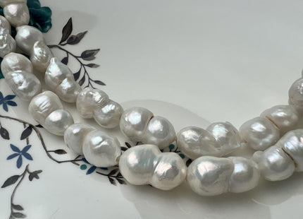 12-18 x 21-25 mm Half Strand Large Hole Baroque Peanut Pearls Natural Pink Color Double Beads Baroque Pearls Peanut Pearls #635