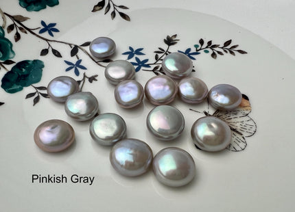 ONE Piece AAAAA 12-13 mm Natural Mauve Pink Top Quality Super High Luster Undrilled Smooth Thick Coin Pearl #P2659
