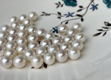 ONE Piece AAA 9 mm Top Quality High Luster Round Undrilled Freshwater Pearl Genuine Natural White Mauve Pink Pearls #P2700