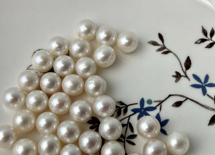 ONE Piece AAA 9 mm Top Quality High Luster Round Undrilled Freshwater Pearl Genuine Natural White Mauve Pink Pearls #P2700