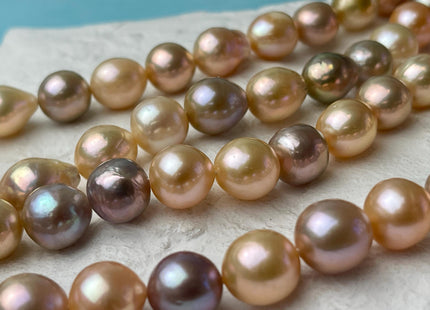 11-12x13 mm AAA Very Rare Dark Mauve Pink Baroque Edison Pearl Genuine Natural Top Quality Edison Pearl With Iridescent Color #P2665