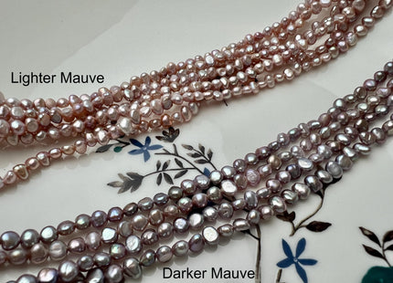 3.5-4mm AAAAA Natural Dark Purple Mauve Potato Nugget Freshwater Seed Pearls Genuine Very Rare Super High Luster Tiny Round Nugget #P1601