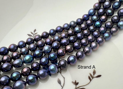 8x9-10 mm AAA Rainbow Peacock Edison Baroque Freshwater Pearl Tear Drop Shape Bead Genuine High Luster Top Quality Edison Pearls #P2688