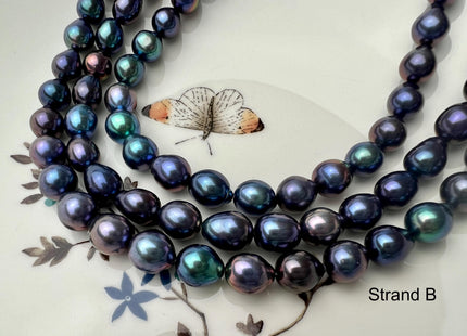8x9-10 mm AAA Rainbow Peacock Edison Baroque Freshwater Pearl Tear Drop Shape Bead Genuine High Luster Top Quality Edison Pearls #P2688