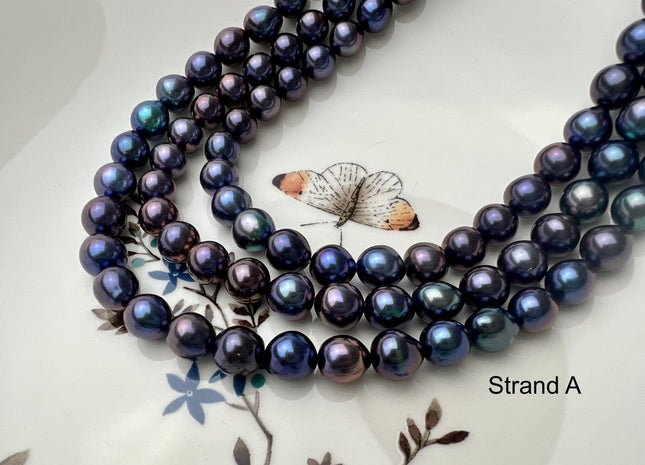 8x9-10 mm AAA Rainbow Peacock Edison Baroque Freshwater Pearl Tear Drop Shape Bead Genuine High Luster Top Quality Edison Pearls #P2688